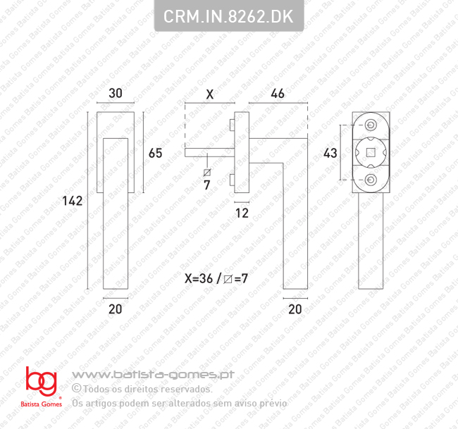 Cremone / Puxador DK - Drey keep - INOX
